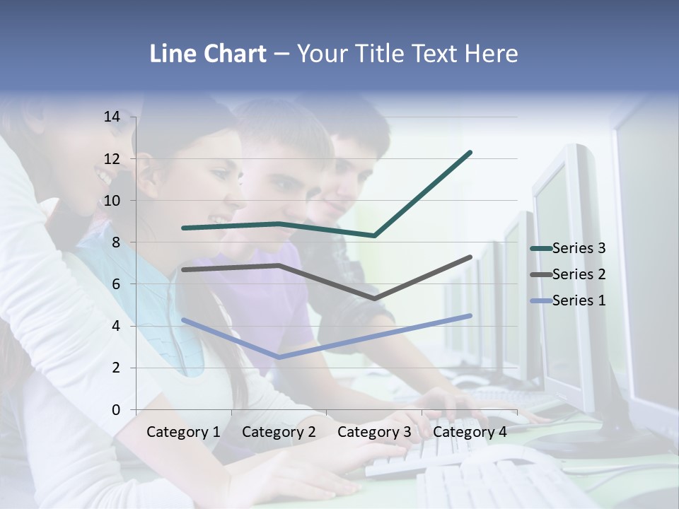 Diversity Computer Friends PowerPoint Template