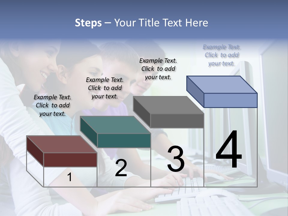 Diversity Computer Friends PowerPoint Template