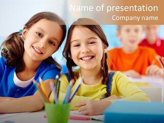 Positive Girl Junior PowerPoint Template