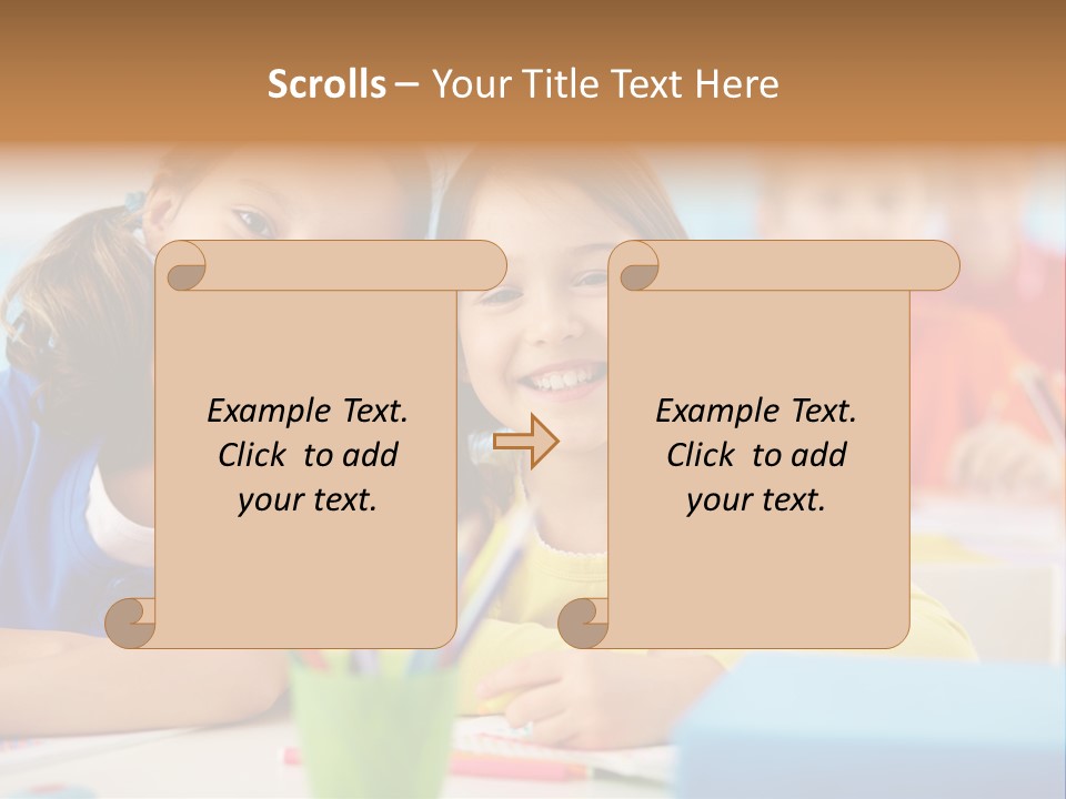 Positive Girl Junior PowerPoint Template