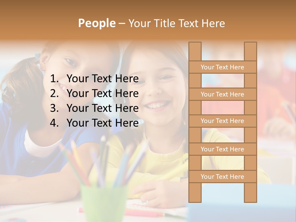 Positive Girl Junior PowerPoint Template