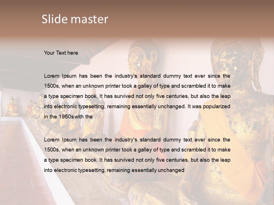 Tourism Spiritual Yellow PowerPoint Template