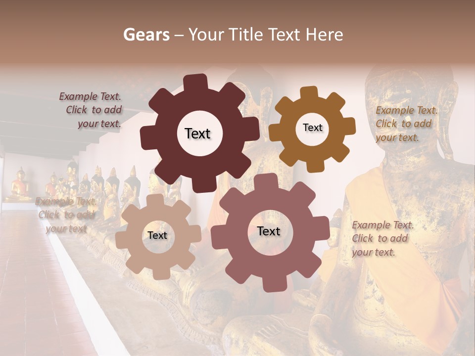 Tourism Spiritual Yellow PowerPoint Template