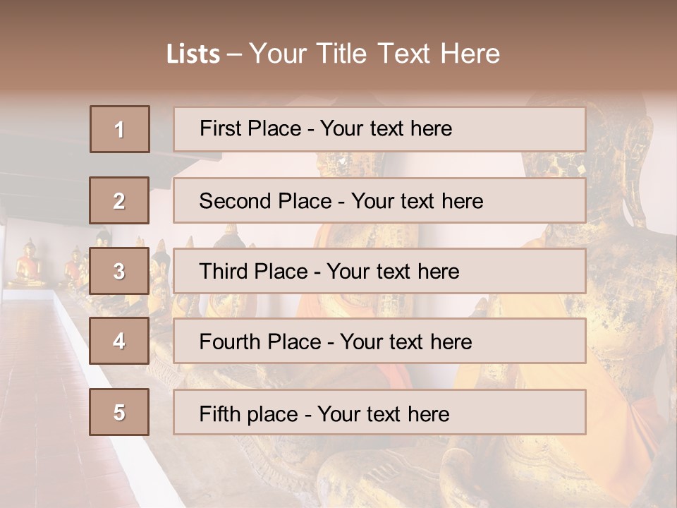 Tourism Spiritual Yellow PowerPoint Template