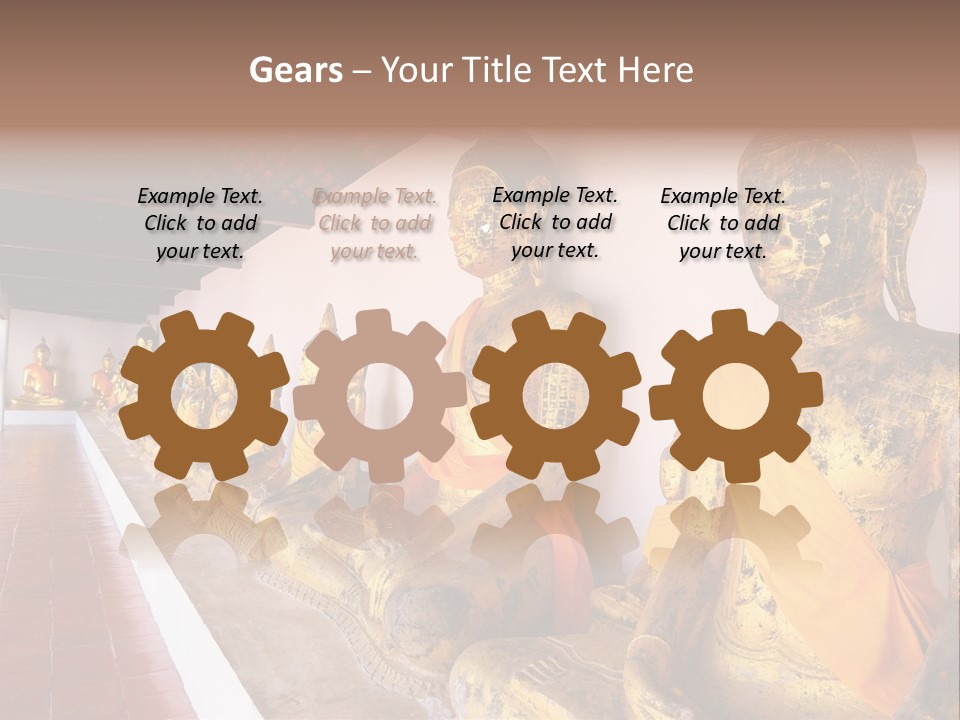 Tourism Spiritual Yellow PowerPoint Template