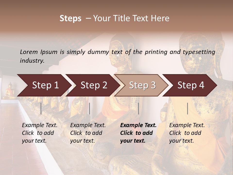 Tourism Spiritual Yellow PowerPoint Template