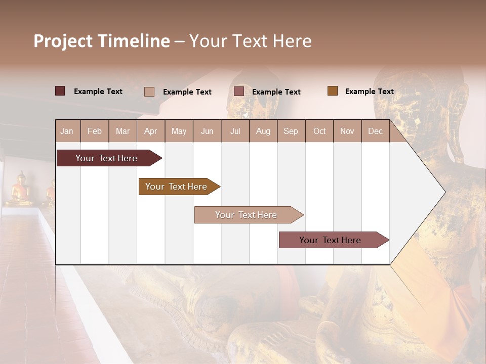 Tourism Spiritual Yellow PowerPoint Template