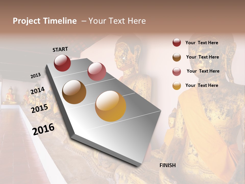 Tourism Spiritual Yellow PowerPoint Template