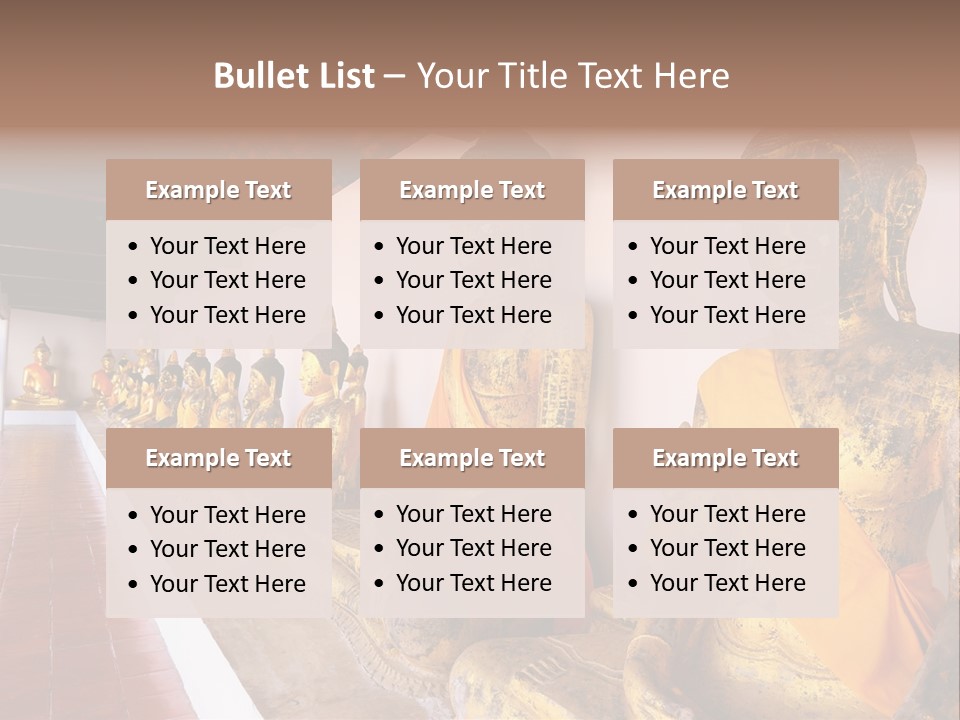 Tourism Spiritual Yellow PowerPoint Template