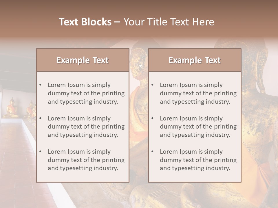 Tourism Spiritual Yellow PowerPoint Template