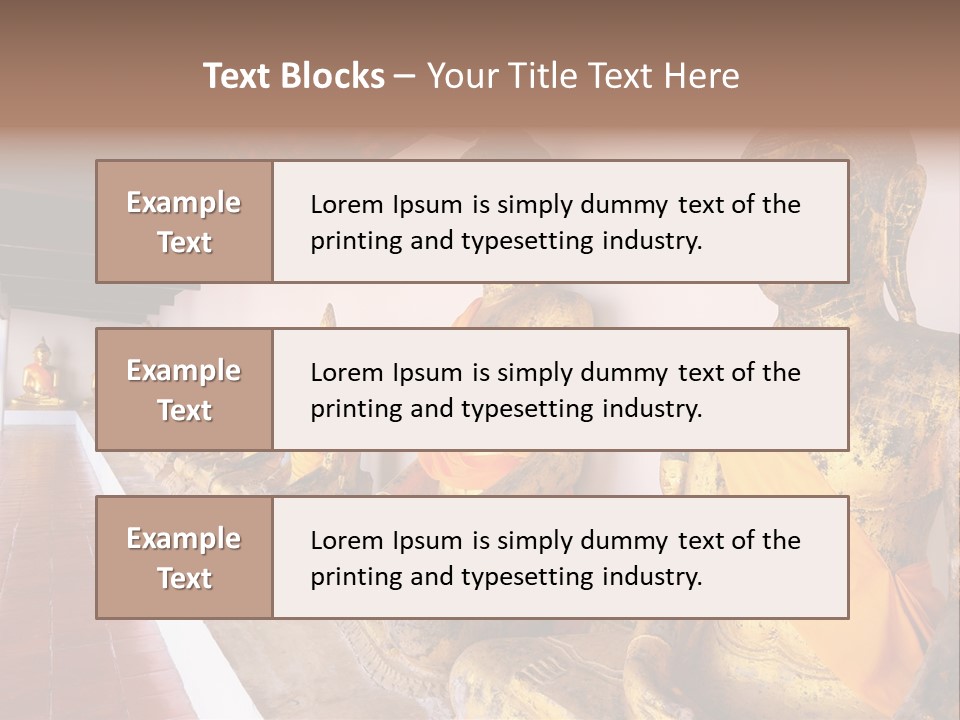 Tourism Spiritual Yellow PowerPoint Template