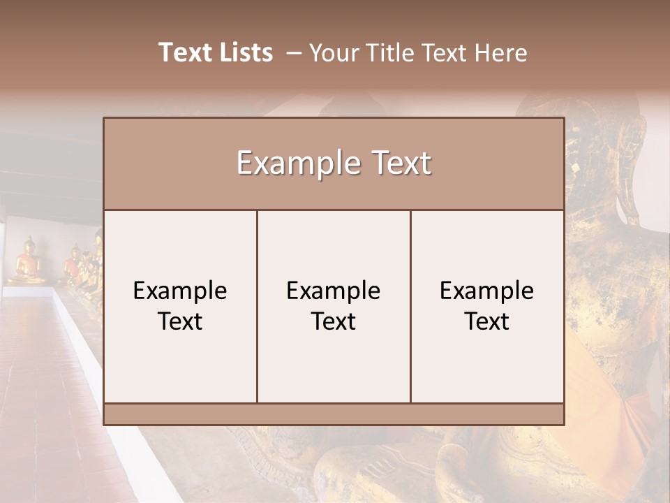 Tourism Spiritual Yellow PowerPoint Template
