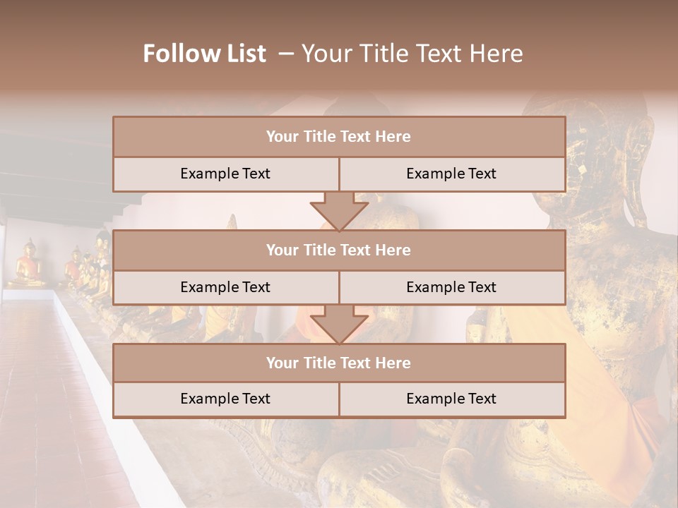 Tourism Spiritual Yellow PowerPoint Template