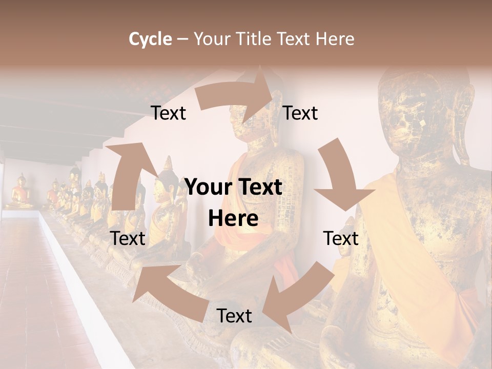 Tourism Spiritual Yellow PowerPoint Template