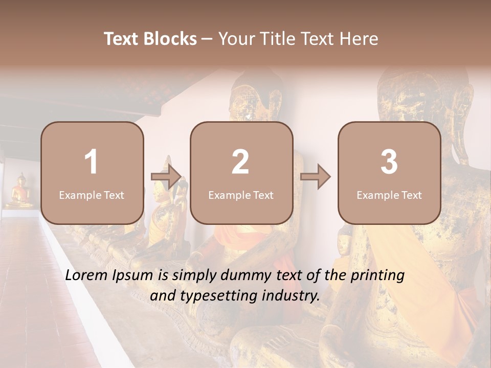 Tourism Spiritual Yellow PowerPoint Template