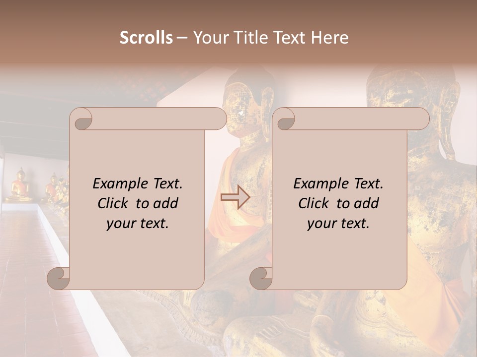 Tourism Spiritual Yellow PowerPoint Template