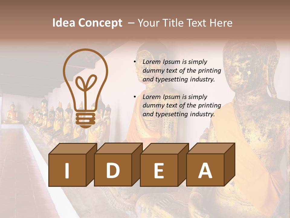 Tourism Spiritual Yellow PowerPoint Template