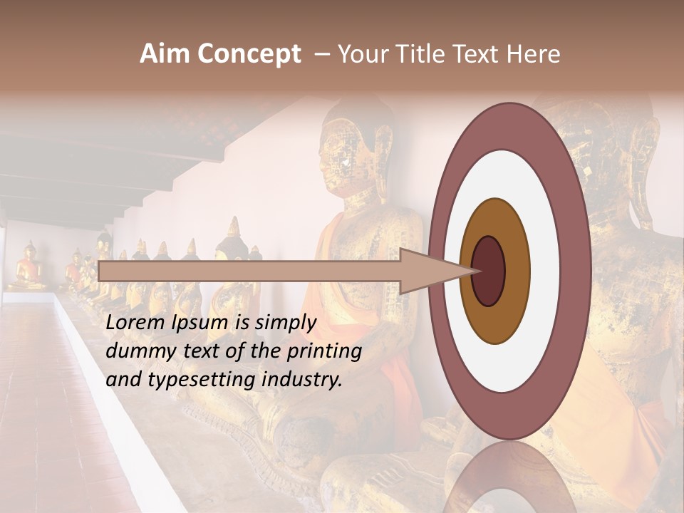 Tourism Spiritual Yellow PowerPoint Template