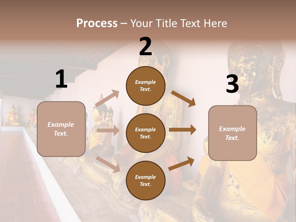 Tourism Spiritual Yellow PowerPoint Template