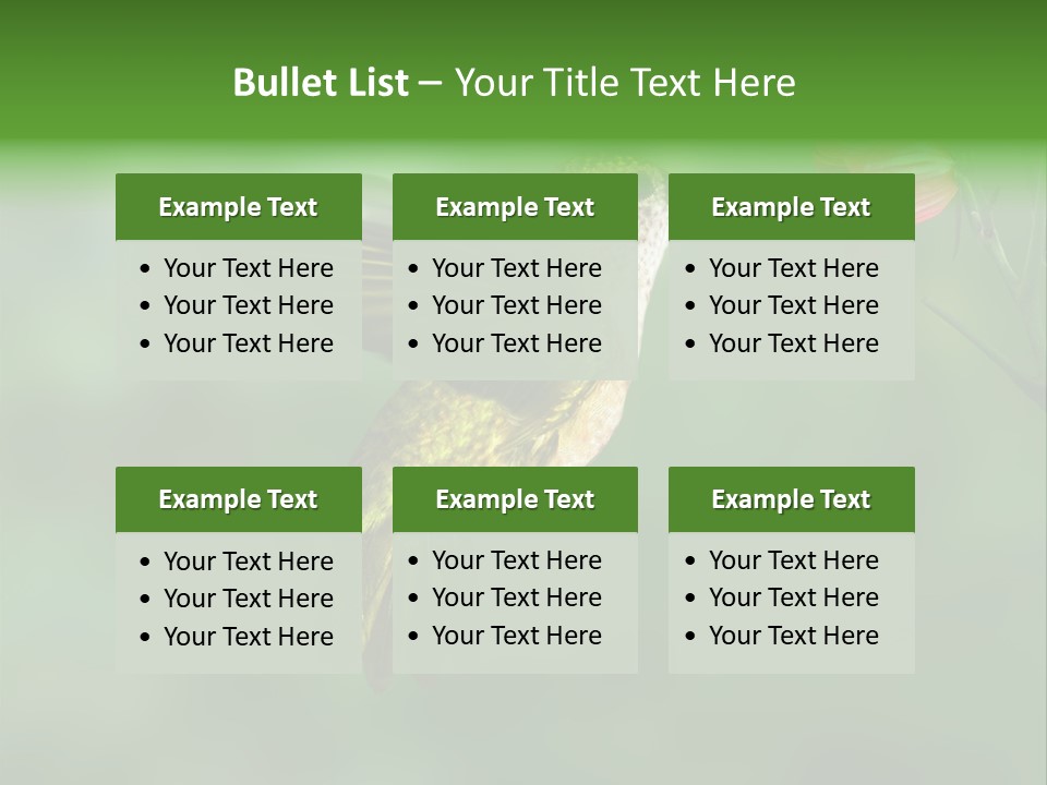 Wings Beak Hummingbird PowerPoint Template