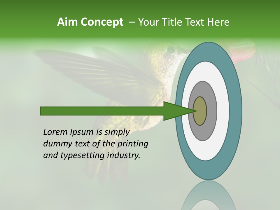 Wings Beak Hummingbird PowerPoint Template