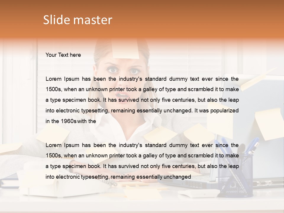 One Person Young  One Woman Only PowerPoint Template