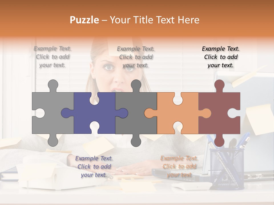 One Person Young  One Woman Only PowerPoint Template