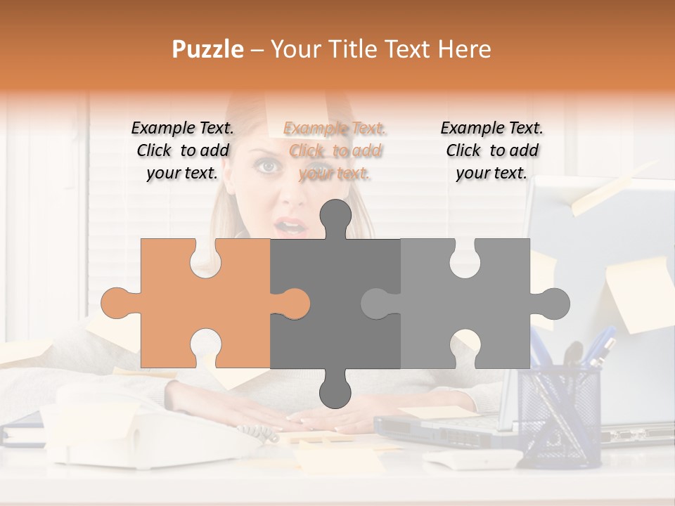 One Person Young  One Woman Only PowerPoint Template