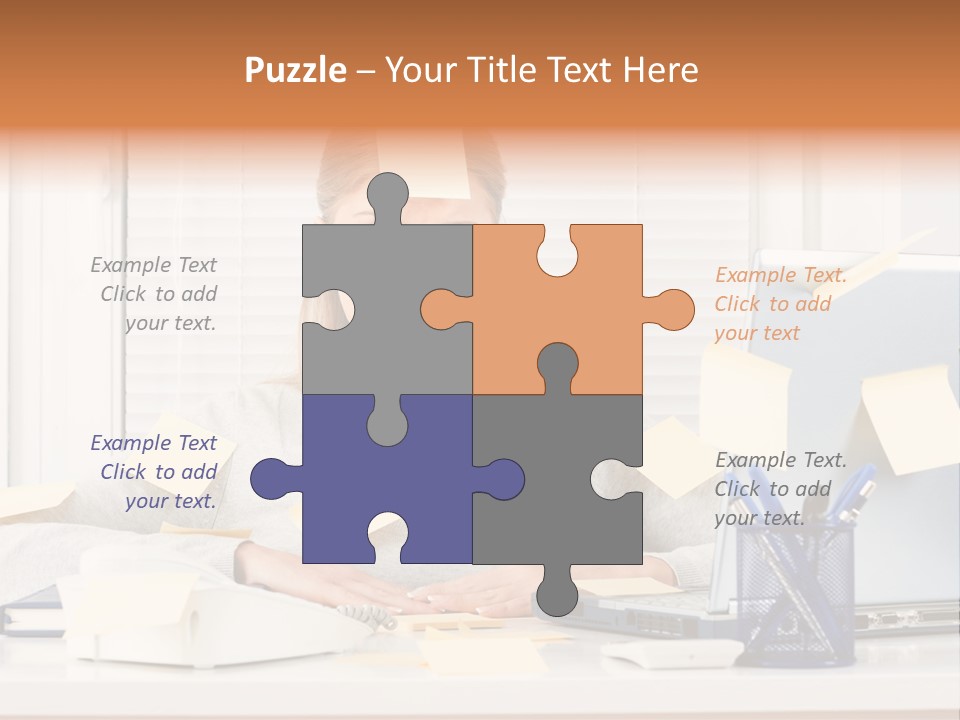 One Person Young  One Woman Only PowerPoint Template