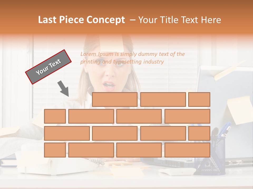 One Person Young  One Woman Only PowerPoint Template