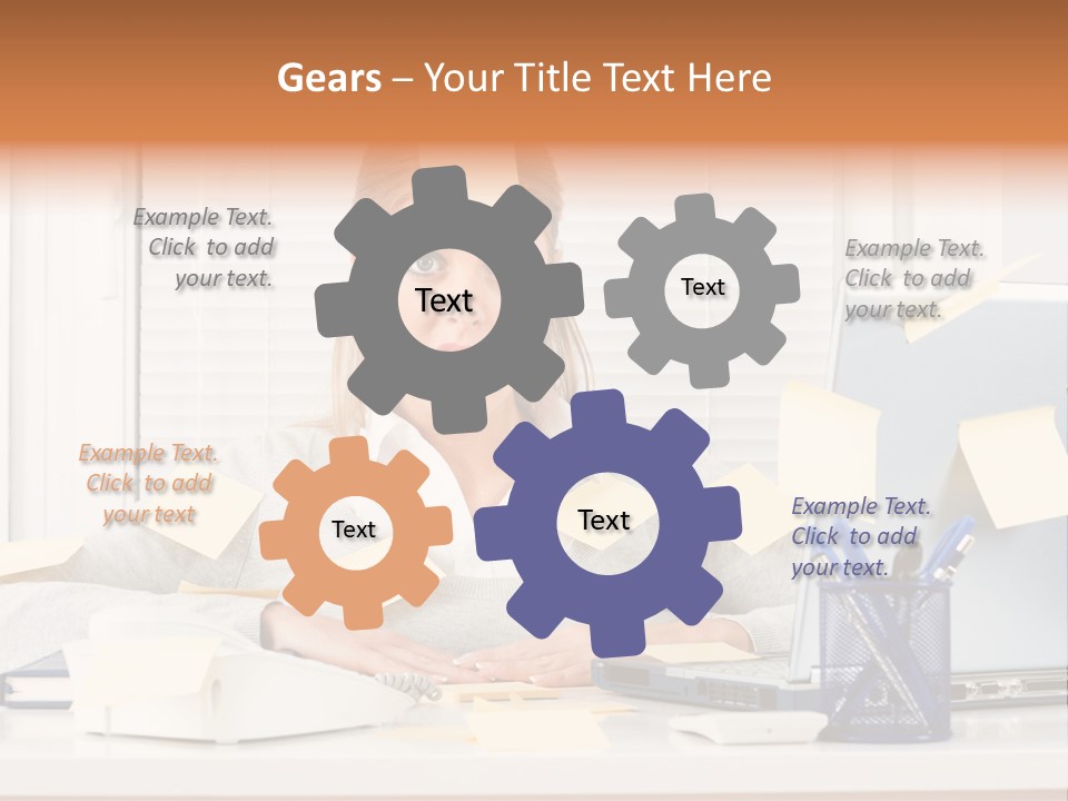 One Person Young  One Woman Only PowerPoint Template