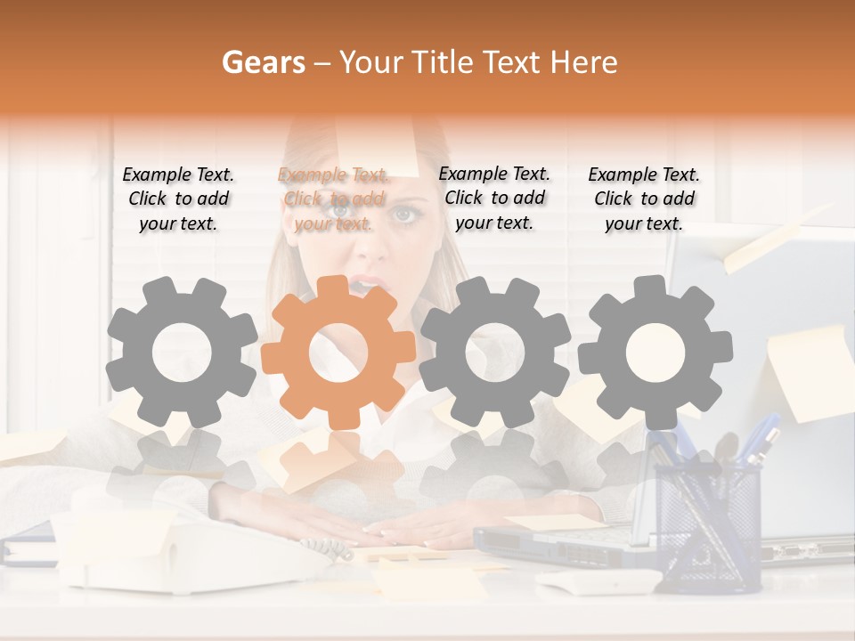 One Person Young  One Woman Only PowerPoint Template