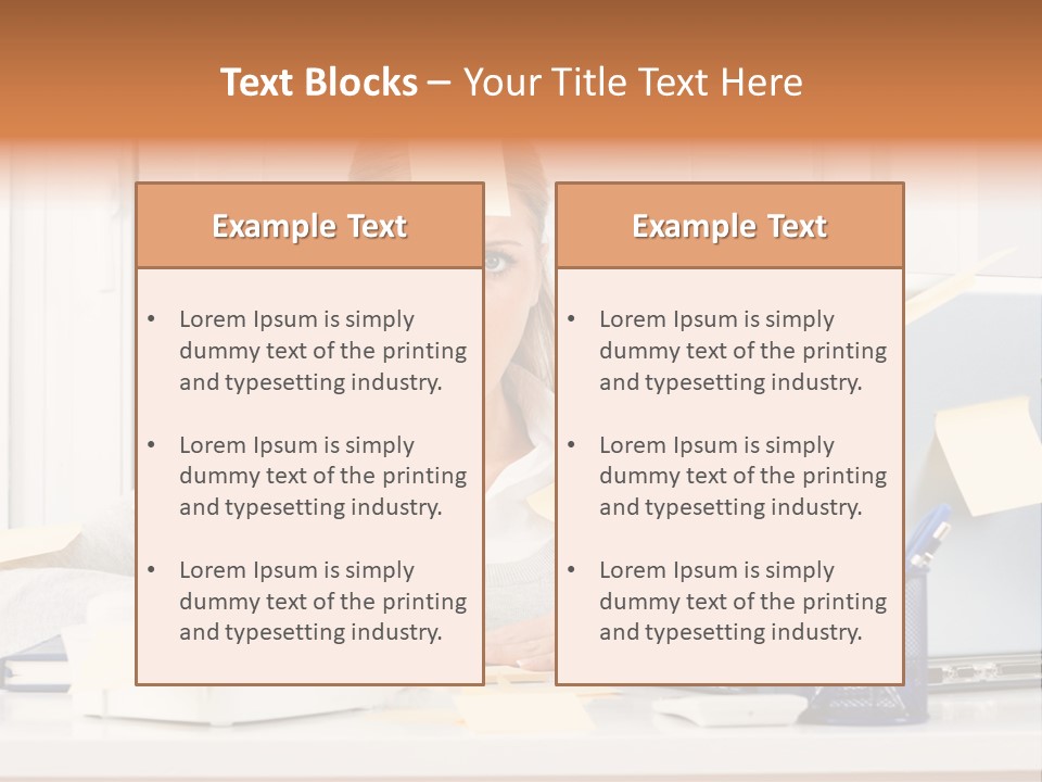 One Person Young  One Woman Only PowerPoint Template