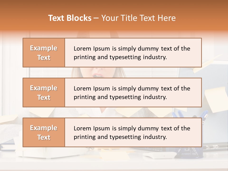 One Person Young  One Woman Only PowerPoint Template