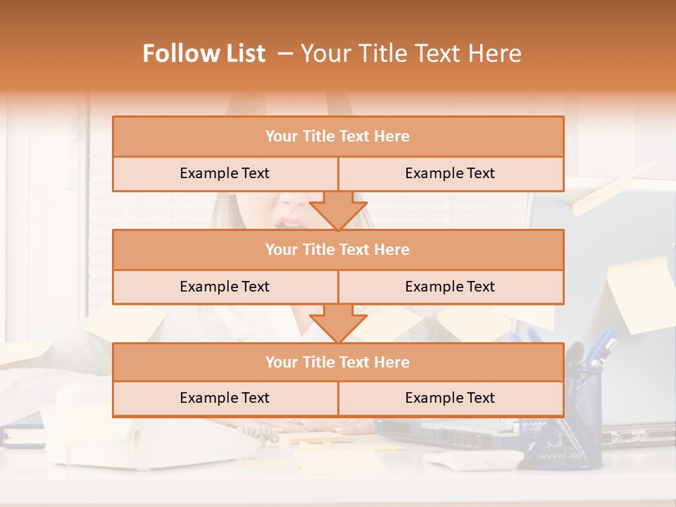 One Person Young  One Woman Only PowerPoint Template