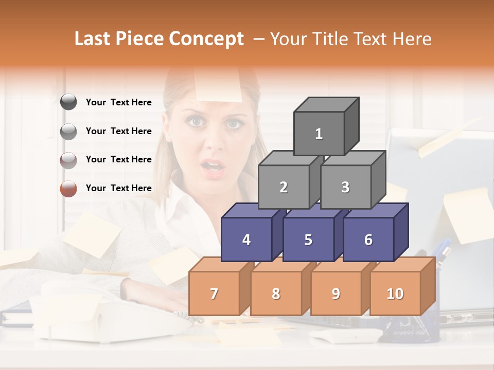 One Person Young  One Woman Only PowerPoint Template