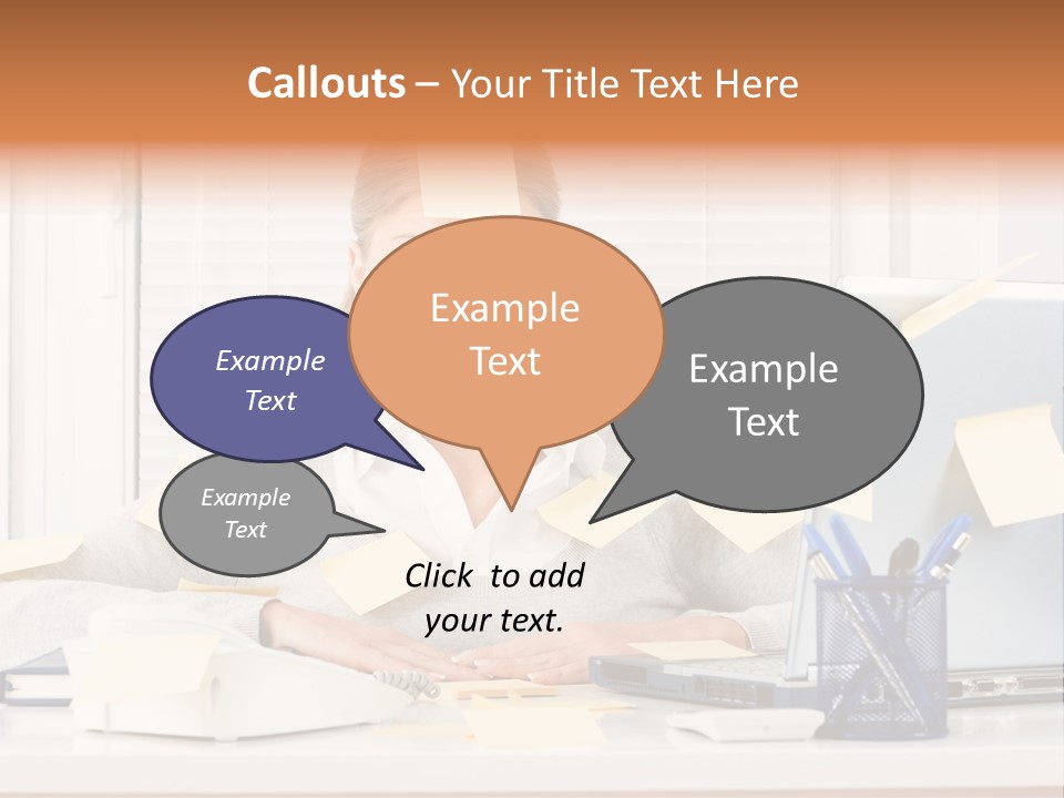 One Person Young  One Woman Only PowerPoint Template