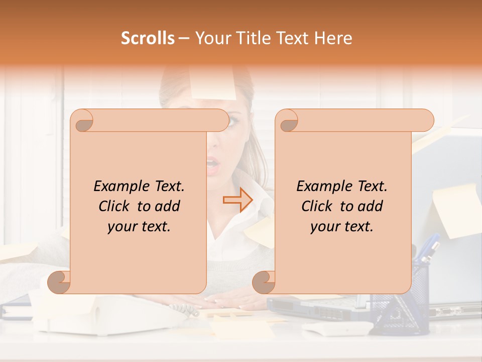 One Person Young  One Woman Only PowerPoint Template