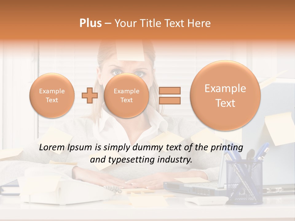 One Person Young  One Woman Only PowerPoint Template