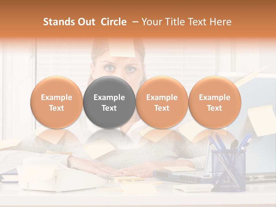 One Person Young  One Woman Only PowerPoint Template