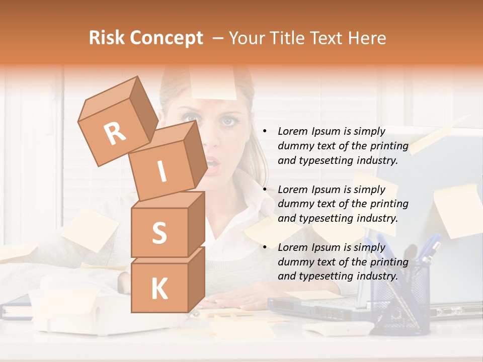 One Person Young  One Woman Only PowerPoint Template