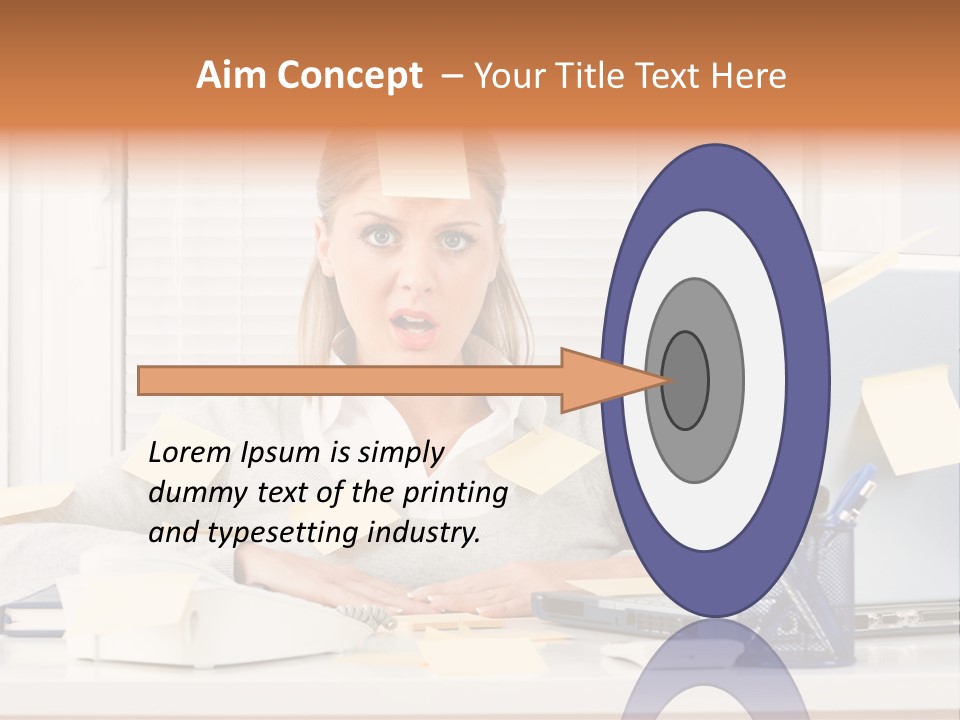 One Person Young  One Woman Only PowerPoint Template