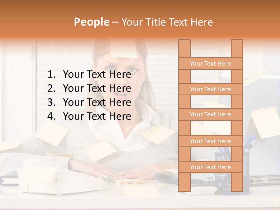 One Person Young  One Woman Only PowerPoint Template