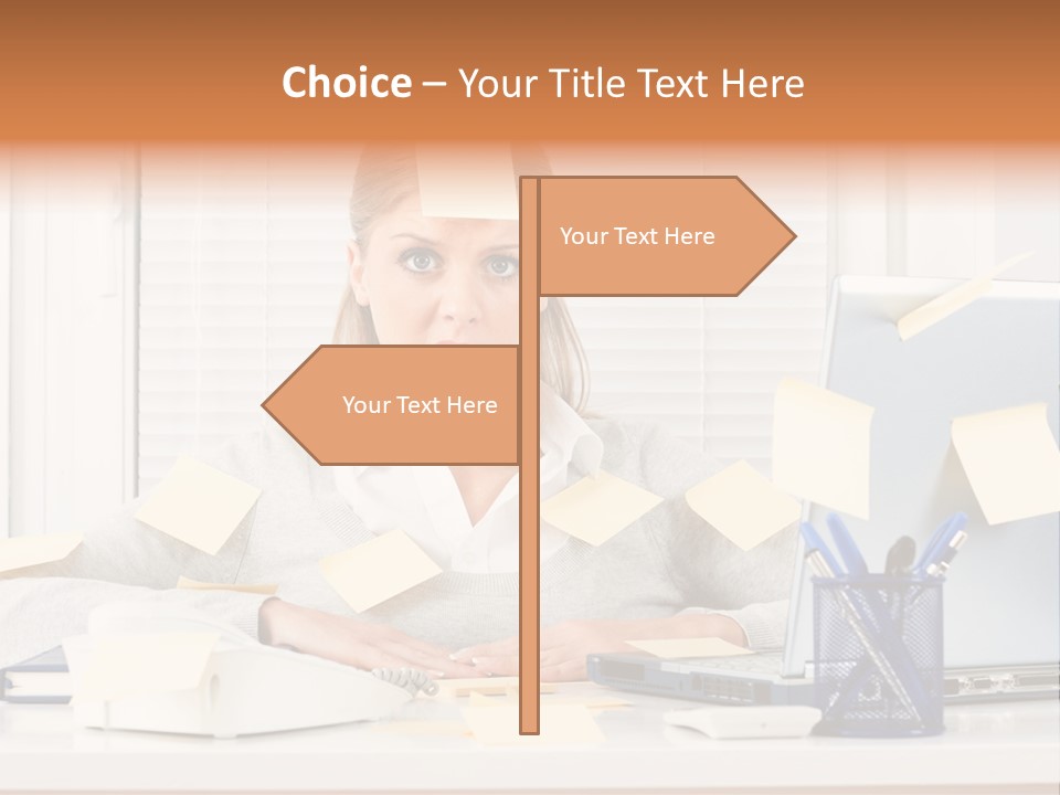 One Person Young  One Woman Only PowerPoint Template