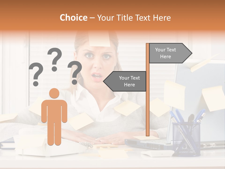 One Person Young  One Woman Only PowerPoint Template