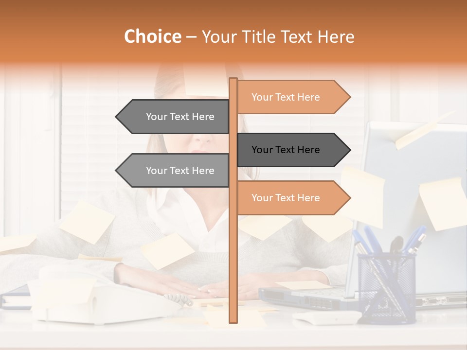 One Person Young  One Woman Only PowerPoint Template