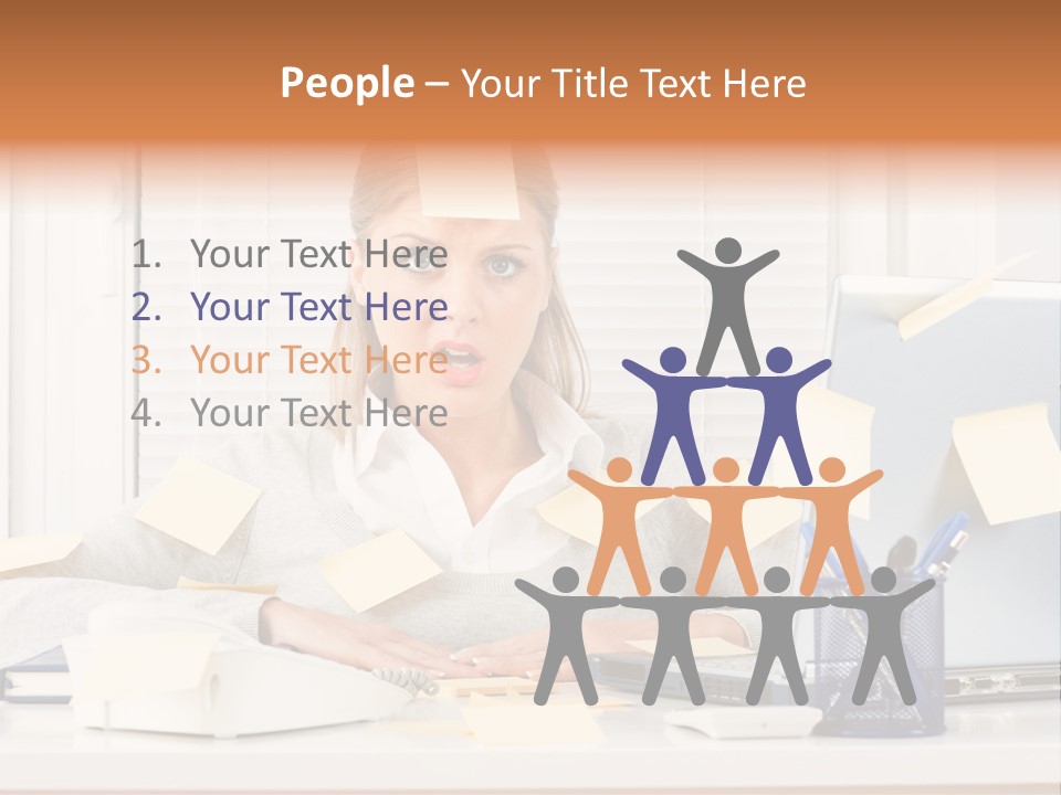 One Person Young  One Woman Only PowerPoint Template