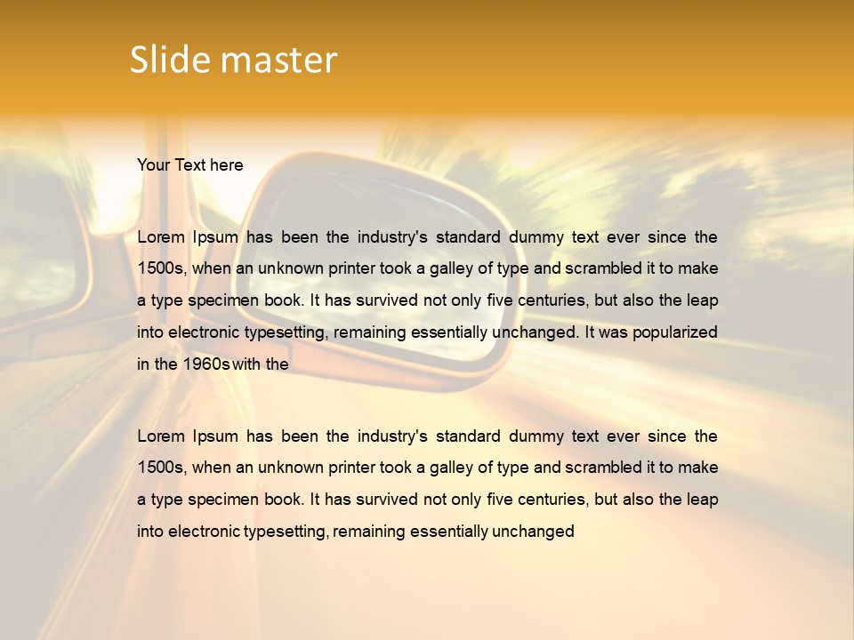 Transportation Movement Auto PowerPoint Template