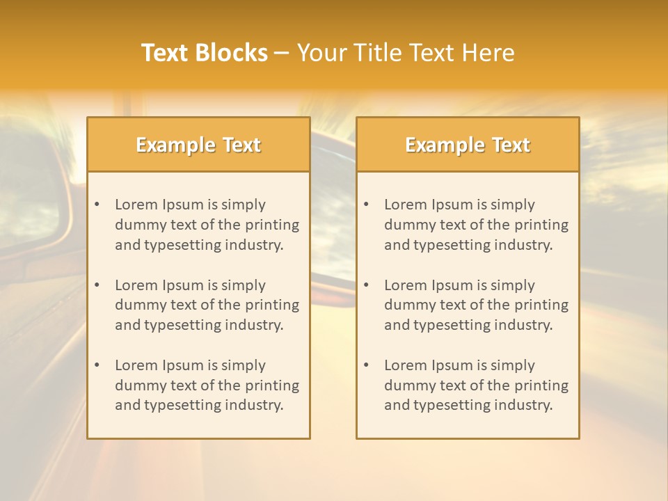 Transportation Movement Auto PowerPoint Template