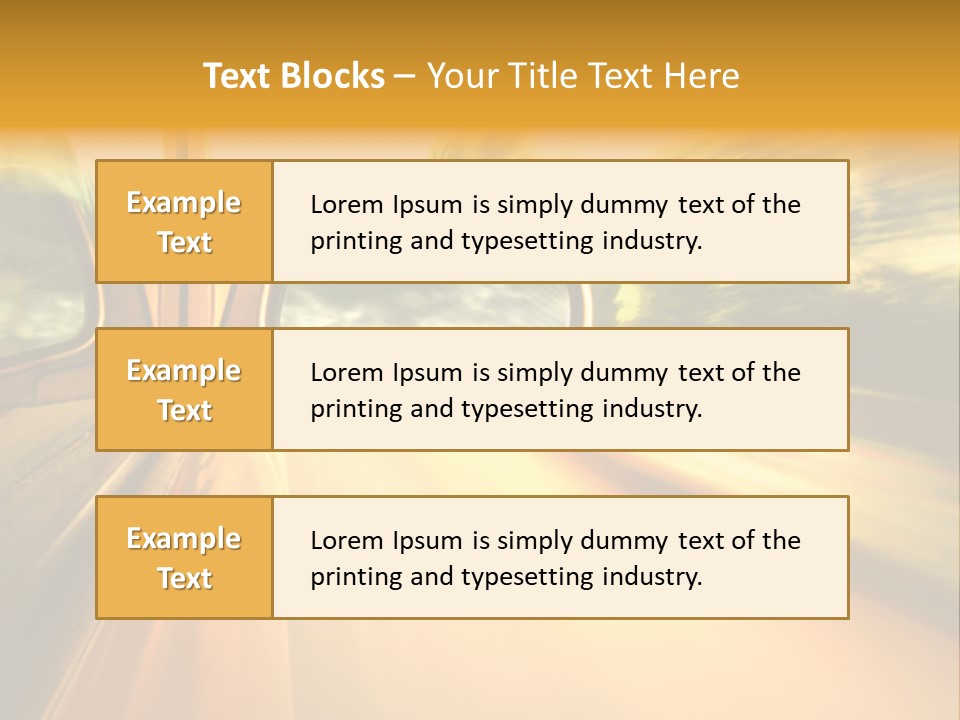 Transportation Movement Auto PowerPoint Template